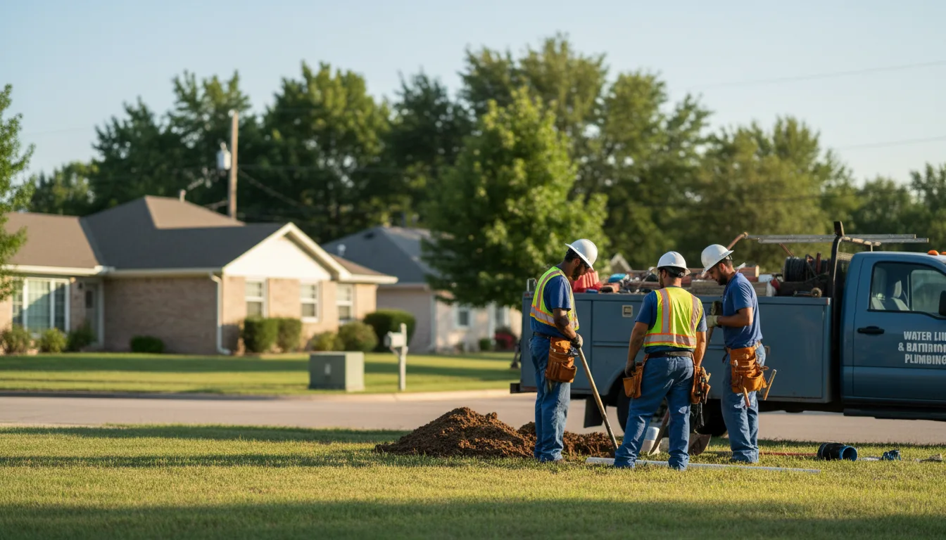 Residential water line and bathroom plumbing service in Layton, UT